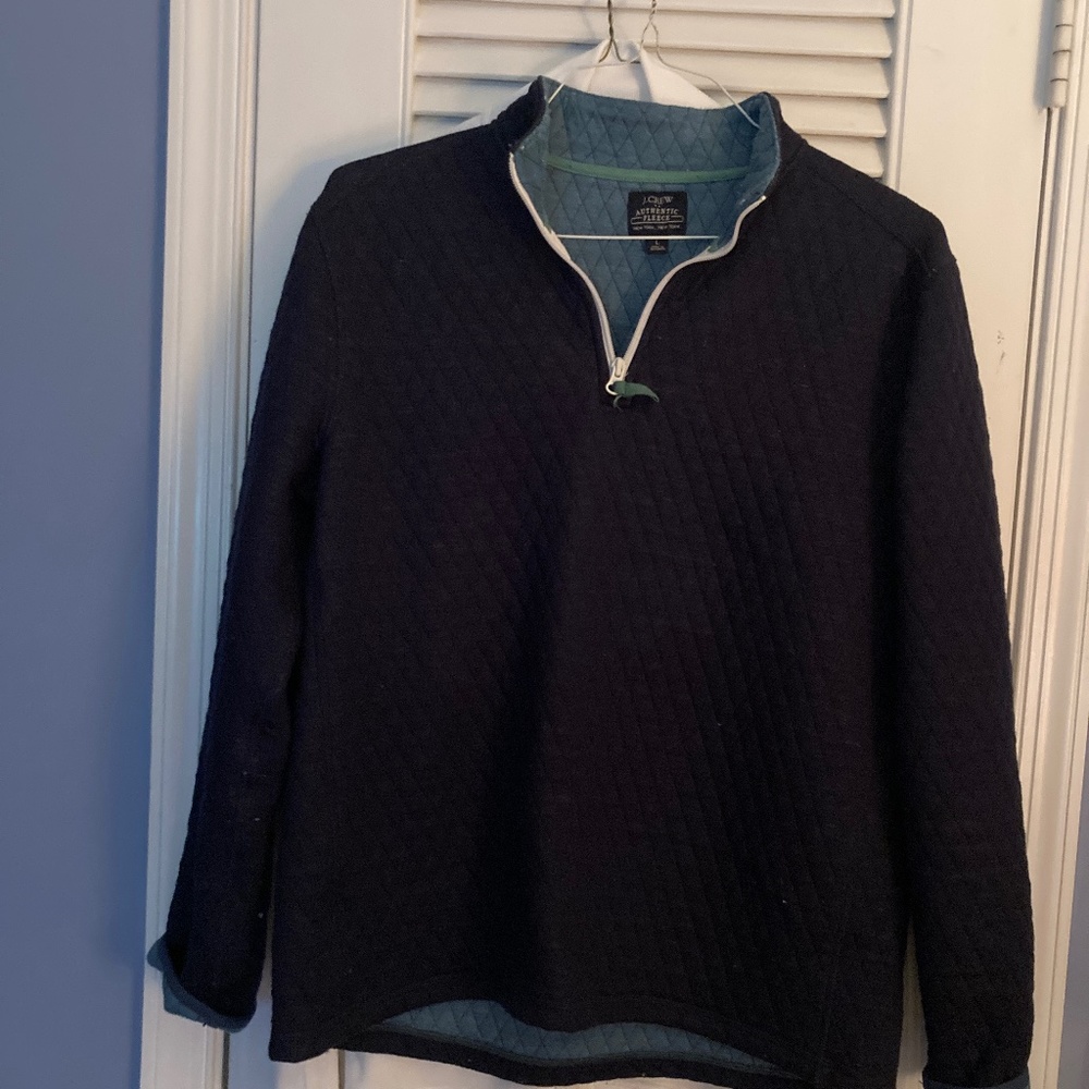 Quilted quarter zip Navy